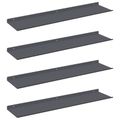 vidaXL Závesná polica 4 ks Antracit 80 x 18 x 2,5 cm Oceľ