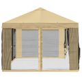 vidaXL Kryt altánku s bočnými stenami 6 x 3 m Krémová Polyester