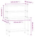 vidaXL Kuchynský pracovný stôl s policou 110x55x150 cm nehrdzav. oceľ