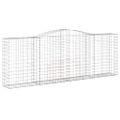 vidaXL Oblúkové gabionové koše 5 ks 400x50x140/160 cm pozink. železo