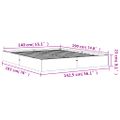 vidaXL Posteľ bez matraca voskovo hnedá 140x190 cm masívna borovica