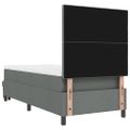 vidaXL Posteľ s pružinovým rámom Tmavo šedá 80 x 200 cm látka