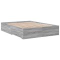 vidaXL Posteľný rám so zásuvkami sivý sonoma 135x190cm kompozit. drevo