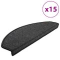 vidaXL Schodové rohože 15 ks 65x24x4 cm antracitové, polkruhové, veľké