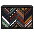 vidaXL Nástenná nočná skrinka OMMEN 2 ks Čierny dub 36 x 33 x 25 cm