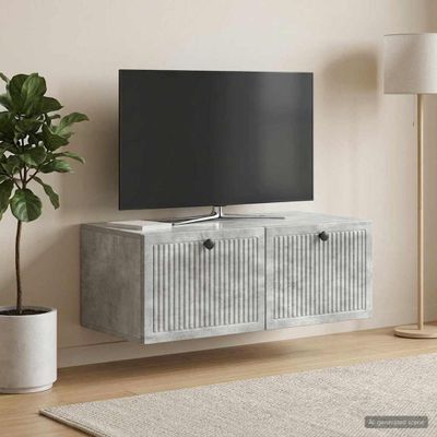 vidaXL Nástenná TV skrinka Nástenný Betónovo sivá 78,5 x 41 x 30 cm