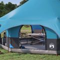 vidaXL Rodinný stan 10-miestny Modrá 185T Polyester s PU náterom