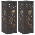 vidaXL Solárne LED svetlo na chodník 2 ks Teplá biela 18 x 18 x 50 cm
