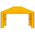 vidaXL Altánok 4 × 3 m Žltá Polyester a oceľ 190 gsm