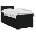vidaXL Posteľ boxspring s matracom Čierna 80 x 200 cm Látka