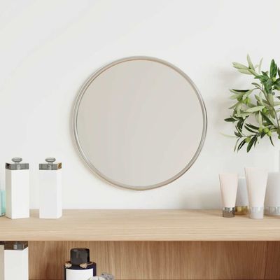vidaXL Nástenné zrkadlo strieborné Ø 20 cm okrúhle