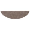 vidaXL Schodové rohože, samolepiace, 20 ks, 56x17x3 cm, béžové, polkruhové