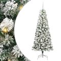 vidaXL Umelý Sklápací Vianočný Stromček 300 LED Zelená a biela 180 cm