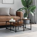 vidaXL Konferenčný stolík hnedý dub 68x68x40 cm kompozitné drevo