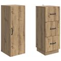 vidaXL Sada skríň 2 ks 33 x 34,5 x 87 cm Kompozitné drevo Dub artisan