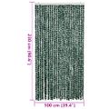 vidaXL Záves proti hmyzu zelený a biely 100x230 cm, ženilka