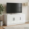 vidaXL TV skrinka Biela 99 x 34,5 x 47 cm Kompozitné drevo