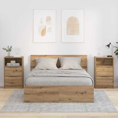 vidaXL Nočné stolíky so zásuvkou 2 pcs Remeselný dub 40 x 30 x 467 cm