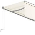 vidaXL Automatická markíza s tienidlom 3,5x2,5m krémová