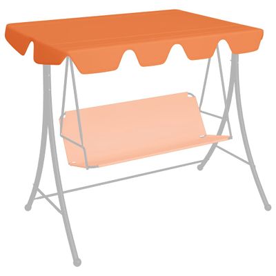 vidaXL Náhradná strieška na hojdačku, oranžová 150/130x105/70 cm
