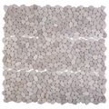 vidaXL Kamenné dlaždice Sivohnedá 30 x 30 cm Riečny štrk