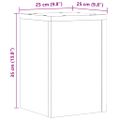 vidaXL Stojany na rastliny 2 ks staré drevo 25x25x35 cm kompoz. drevo