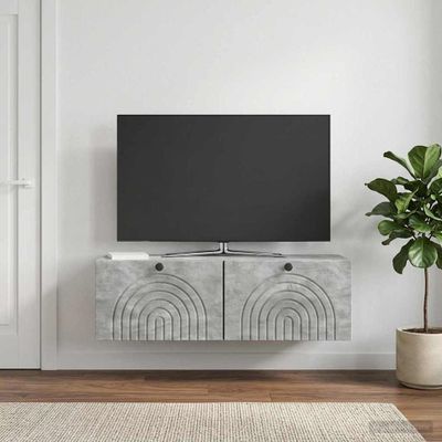 vidaXL Nástenná TV skrinka Nástenný Betónovo sivá 98 x 31 x 30 cm
