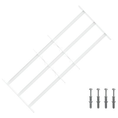vidaXL Zabezpečovacia mriežka na okná s 3 priečkami 3 pcs 63-114 cm