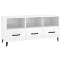 vidaXL TV skrinka lesklá biela 102x35x50 cm spracované drevo