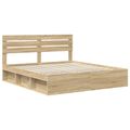 vidaXL Rám postele Sonoma 200 x 200 cm Masívne borovicové drevo
