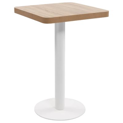 vidaXL Bistro stolík svetlohnedý 50x50 cm MDF