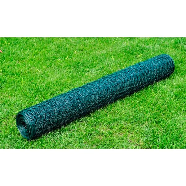 vidaXL Drôtené pletivo s vrstvou PVC 25x0,75 m, zelené