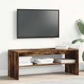 vidaXL TV skrinka dymový dub 100x40x40 cm spracované drevo