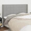 vidaXL Čelo postele so záhybmi bledosivé 183x16x118/128 cm látka
