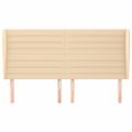 vidaXL Čelo postele so záhybmi krémové 183x23x118/128 cm látka