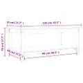 vidaXL Konferenčný stolík čierny 110x55x45 cm borovicový masív