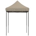vidaXL Skladací pop-up párty stan sivohnedý 200x200x306 cm