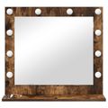 vidaXL Toaletné zrkadlo Dymová dub 60 x 55 x 18 cm Obdĺžnikový