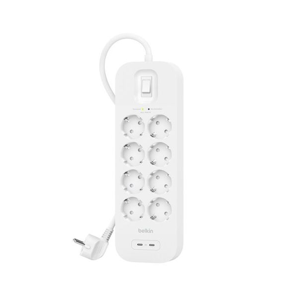 Belkin Surge strip 8 zásuviek, 2x USB-C v2