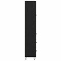 vidaXL Highboard 2 ks Čierny dub 69,5 x 34 x 180 cm Kompozitné drevo