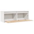 vidaXL Nástenná skrinka biela 100x30x35 cm masívna borovica