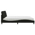 vidaXL Posteľ s matracom čierna 200x200 cm látka