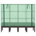 vidaXL Záhon s krytom na skleník ratanový vzhľad 160x40x140 cm