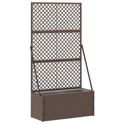 vidaXL Záhradná mriežka na kvetináče Hnedá 70 x 30 x 135 cm Kov