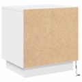 vidaXL Nočný stolík 2 ks Biela 44 x 34,5 x 45 cm Kompozitné drevo