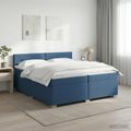 vidaXL Posteľ boxspring s matracom Modrá 200 x 200 cm Látka
