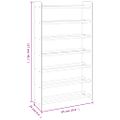 vidaXL Regál na topánky hnedý 65x24x117 cm spracované drevo
