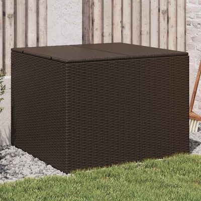 vidaXL Záhradný úložný box hnedý 291 l polyratan