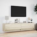 vidaXL TV nástenná skrinka s LED svetlami dub sonoma 180x31x38 cm