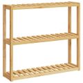 vidaXL Kúpeľňová polica 3-poschodová nástenná 60x15x54 cm bambus